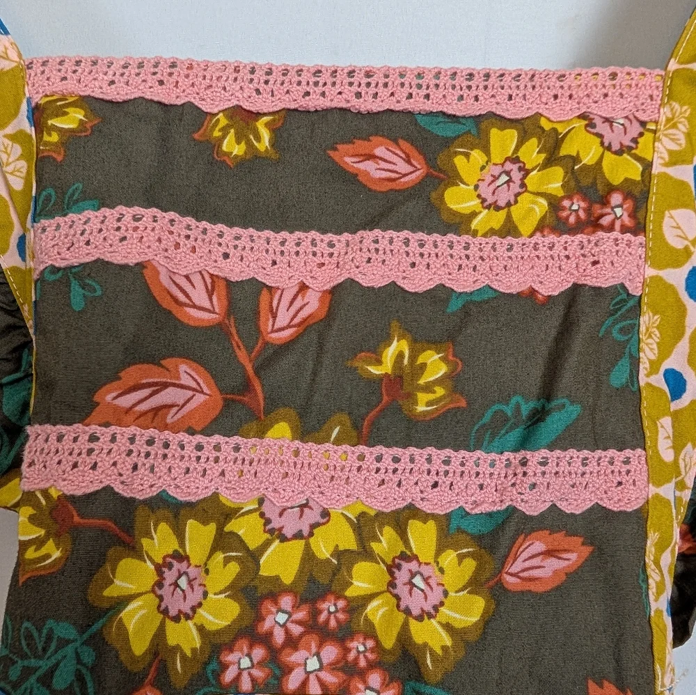 Wildflowers Sundress Girls Size 6 Brown Yellow Floral Fall Colors - Picture 5 of 11